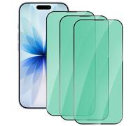 DYNASCO 3 Pack Anti-Blue Light Screen Protector for iPhone 17, Green Light Eye Protection 9H Tempered Glas Film for iPhone 17 6.3" Anti-Shatter, Anti-Scratch, Blocks Harmful Blue Light