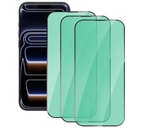 DYNASCO 3 Pack Anti-Blue Light Screen Protector for iPhone 17 Pro, Green Light Eye Protection 9H Tempered Glas Film for iPhone 17 Pro 6.3" Anti-Shatter, Anti-Scratch, Blocks Harmful Blue Light