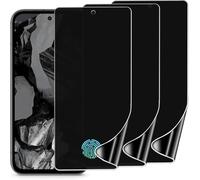 DYNASCO 3 Pack Privacy Screen Protector Compatible with Google Pixel 8A, Self-Healing Anti-Spy Flexible Soft TPU Hydrogel Film for Google Pixel 8A - Support Fingerprint Unlock, High Sensitivity