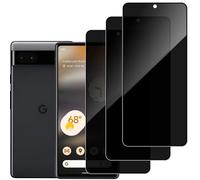 DYNASCO 3 Pack Privacy Screen Protector for Google Pixel 6A 6.1", 9H Hardness Full Coverage Anti-Spy Tempered Glass Film for Google Pixel 6A - NO Support Fingerprint Unlock/Anti-Scratch/Anti-Shatter