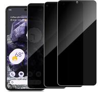 DYNASCO 3 Pack Privacy Screen Protector for Google Pixel 8 6.2", 9H Hardness Full Coverage Anti-Spy Tempered Glass Film for Google Pixel 8 - NO Support Fingerprint Unlock/Anti-Scratch/Anti-Shatter