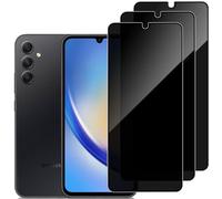 DYNASCO 3 Pack Privacy Screen Protector for Samsung Galaxy A34, Full Coverage Anti-Spy Tempered Glass Film for Samsung Galaxy A34 - NO Support Fingerprint Unlock, Anti-Scratch