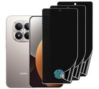 DYNASCO 3 Pack Privacy Screen Protector for Xiaomi Redmi Note 15 Pro 4G 6.77", Anti-Spy Soft Flexible TPU Hydrogel Protective Film,Self-Healing, Support Fingerprint Unlock, High Sensitivity