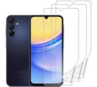 DYNASCO 3 Pack Screen Protector for Samsung Galaxy A15, HD Clear Flexible TPU Hydrogel Film for Samsung Galaxy A15 - Support Fingerprint Unlock, High Sensitivity, Self-Healing