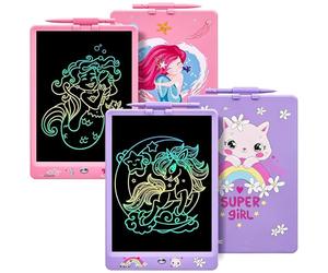 DYNASONIC 10 Inch LCD Writing Tablets for Kids 2 Pack Magnetic Drawing Board Educational Toy