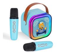 DYNASONIC A29 Karaoke with Two Microphones Bluetooth Speaker Karaoke for Kids Electronic Toy Kids Gifts for 3-15 Years Old Kids (Dinosaur)