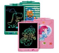 DYNASONIC (Pack of 2 DYNA-PM Dinosaur + Mermaid) 10 Inch Color LCD Writing Tablet for Kids Magnetic Drawing Board Educational Toy Gift for Kids