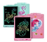 DYNASONIC (Pack of 2 DYNA-PM Flamingo + Mermaid) 10 Inch Color LCD Writing Board for Kids Magnetic Drawing Board Educational Toy Gift for Kids