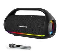 DYNASONIC S90 - Portable Bluetooth Speaker IPX7 Waterproof. Wireless Outdoor Speaker. Wireless Stereo. Powerful sound player with built-in LED lights. Micro-SD, USB.