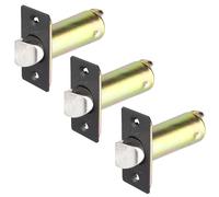 Dynasty Hardware 2-3/8" Backset Deadlatch for Austin Keyed Door Levers, Flat Black (3 Pack)