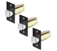 Dynasty Hardware 2-3/8" Backset Spring Latch for Augusta or Spartan Passage and Privacy Door Levers, Flat Black (3 Pack)