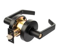 Dynasty Hardware Classroom Door Lock Keyed Lever Lockset, ADA Compliant, Grade 2 Heavy Duty Locking Handle for School, Classroom or Educational Facility, Flat Black Finish, Model AUG-03-US19