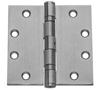 Dynasty Hardware Commercial Grade Ball Bearing Door Hinge 4-1/2 x 4-1/2 Full Mortise Stainless Steel, Non-Removable Pin -- 3- PACK by Dynasty Hardware