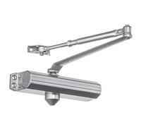 Dynasty Hardware Door Closer Adjustable Spring Size 1-4 Hydraulic Automatic Door Closer ADA Compliant Series 1614 Sprayed Aluminum