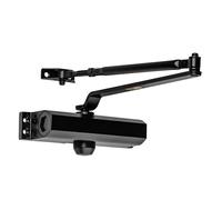 Dynasty Hardware Door Closer, Commercial Hydraulic Closer, Self-Closing, Spring Size 3, ADA Compliant, Surface Mount, Black, Series 3000