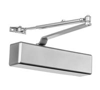 Dynasty Hardware Door Closer Heavy Duty Hydraulic Adjustable Size 1-6 Spring Door Closer, Meets ADA 8500 Series Sprayed Aluminum