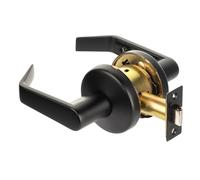 Dynasty Hardware Passage Door Lever Lockset, ADA Compliant, Light Duty Non-Locking Handle for Hallway or Closet Use, Flat Black Finish, Model AUS-30-US19