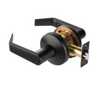 Dynasty Hardware Storeroom Door Lock Keyed Lever Lockset, ADA Compliant, Light Duty Locking Handle for Storage Room or Commercial Facility, Flat Black Finish, Model AUS-05-US19