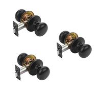 Dynasty Hardware TAH-82-12P Tahoe Internal Door Knob Passage Set, Aged Oil Rubbed Bronze, Contractor Packs (3 Pack)