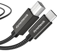 dynattenik TrackSync150 | 1.5m USB-C to B MIDI Cable for Updating A-B Cables, MIDI Controllers, E-Pianos, Synthesizers | Compatible with PC, Mac, Linux, Chrome OS