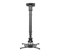 DYNAVISTA Full Motion Universal Ceiling Projector Mount Bracket with Adjustable Height and Extendable Arms Rotating Swivel Mount for Home and Office Projector (Black)