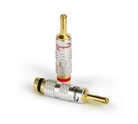 Dynavox 4-Piece Banana Plug Set with Expansion Fixing for Speaker Connections