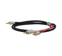 Dynavox Audio Cable 1.5m 3.5mm Jack Plug to 2 x RCA Plug High Quality
