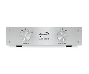 Dynavox AUX-S PRO 5 RCA Input Extension Switch with Two Stereo and Surround Amplifier Connectors - Silver