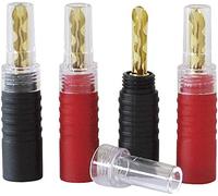 Dynavox Banana hollow plug 2 x red, 2 x black, 1 x 1 x 4.5 cm