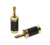 Dynavox Banana Hollow Plug Carbon Set of 2 Gold Plated