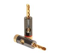 Dynavox Hollow Banana Jack, Gold, up to 6mm², 2x Red, 2x Black.