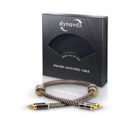 Dynavox Black Line High-End RCA Cable Stereo, Premium RCA Cable with Multiple Shielding, High-Purity Copper, 24 K Gold-Plated Connectors, 0.6 m