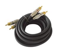 Dynavox Cinch Cable X-6031 6M Black Stereo 24K Gold Diameter 6Mm