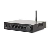 Dynavox ESA-18 MK BT Compact Stereo Amplifier Screw-In Connector Terminals for Speakers, Built-in BT Antenna and Microphone Input, Black