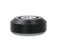 Dynavox Highend Dual Absorber Set of 4 Aluminium Decoupler with Two Damping Silicone Rubbers Stainless Steel Holder for Speakers and Racks, Black