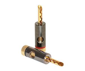 Dynavox Hollow Banana Jack, Gold, up to 6mm², 2x Red, 2x Black.