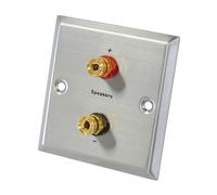 Dynavox LS Wall Connection Panel Stainless Steel 2 Banana Jacks -1 Piece