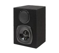 Dynavox Pair of 2 Way Trapezoidal Shelving Speakers with Felt Cover Black