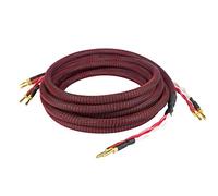 Dynavox Perfect Sound speaker cable, pair, flexible high-end speaker cable with gold plated banana plugs, assembled, color black/red, length 3 m