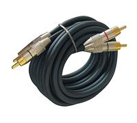 Dynavox RCA stereo cable, gold-plated contacts, suitable for audio devices with RCA connectors such as amplifiers, CD players, AV receivers black/red, length 2 m