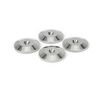 Dynavox Set of 4 Silver Spike Flat Washers for Speaker Boxes and Appliances - Stylish Floor or Hi-Fi Shelf Protection
