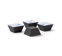 Dynavox Silicone Elastomer Dampeners EDS32 Set of 4 Universal Absorber Feet for HiFi Devices, Speakers, Amplifiers, Subwoofers and Turntables, Vibration Dampers with 3M Adhesive Surface, Black