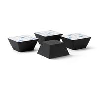 Dynavox Silicone Elastomer Damper EDS50 Set of 4 Universal Absorber Feet for HiFi Devices, Speakers, Amplifiers, Subwoofers and Turntables, Vibration Dampers with 3M Adhesive Surface, Black