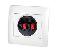 Dynavox Wall Terminal for Speaker on Switch Box for Flush-Mounted White 8 x 8.5 x 3 cm