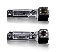 Dynavsal 8LED HD Night Vision Car Reverse Camera Color Wide Angle Waterproof License Plate Rear View Camera Backup Camera for VW Transporter T5 Skoda Polo Golf Jetta Passat B5 Touran Caddy Touareg