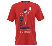 Dynit Conan T-Shirt Unisex-Adult, red, L