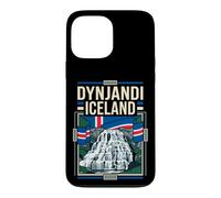Dynjandi Iceland Flag Waterfall Vintage Art Case for iPhone 13 Pro Max