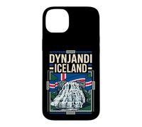 Dynjandi Iceland Flag Waterfall Vintage Art Case for iPhone 14 Plus
