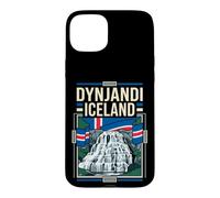 Dynjandi Iceland Flag Waterfall Vintage Art Case for iPhone 15 Plus