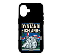 Dynjandi Iceland Flag Waterfall Vintage Art Case for iPhone 16